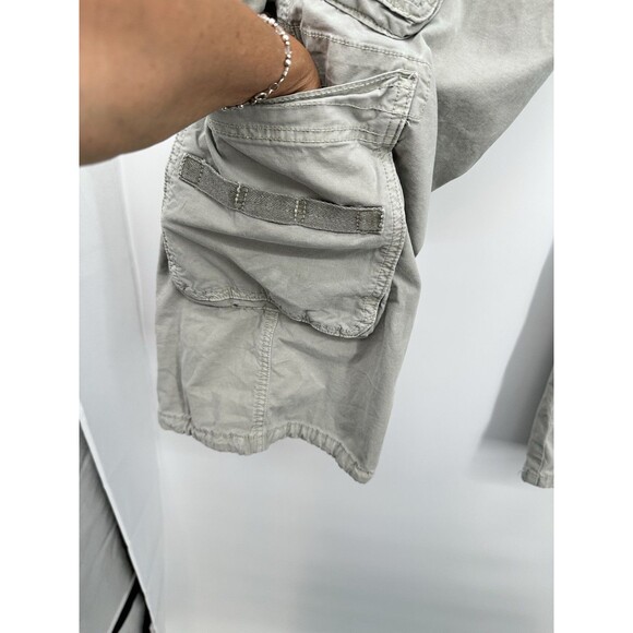 American Eagle skater skater Wide Leg‎ Baggy Size 10 Cargo stretchy cargo gray - Picture 6 of 16